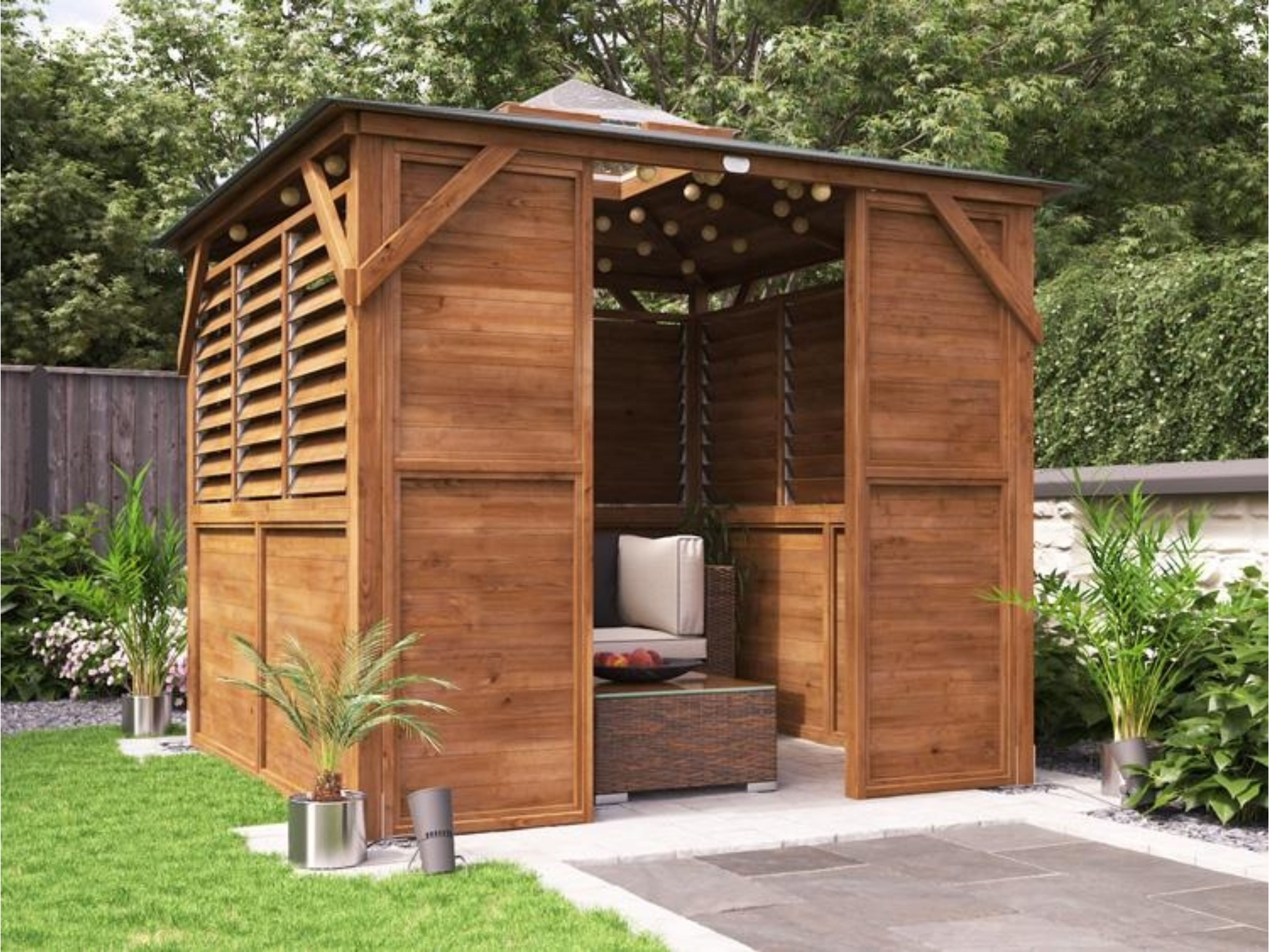 Erin Gazebo – Half Wall, Half Louvre, Front Panel