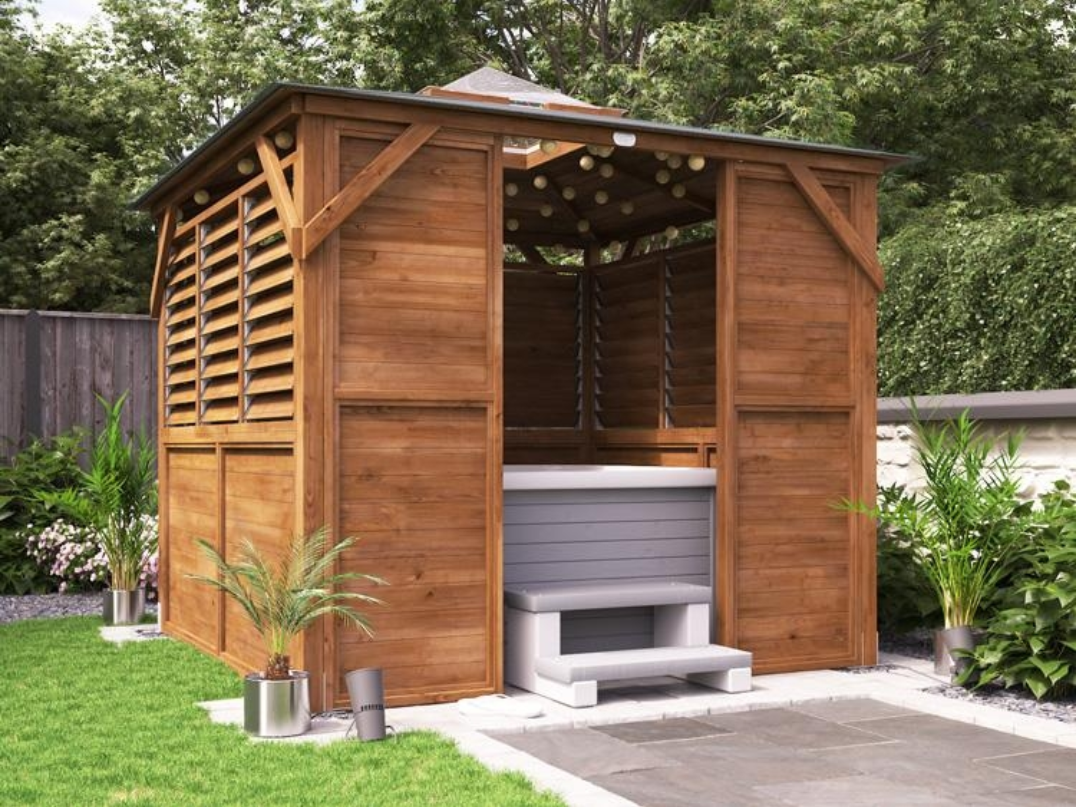 Erin Gazebo – Half Wall, Half Louvre, Front Panel